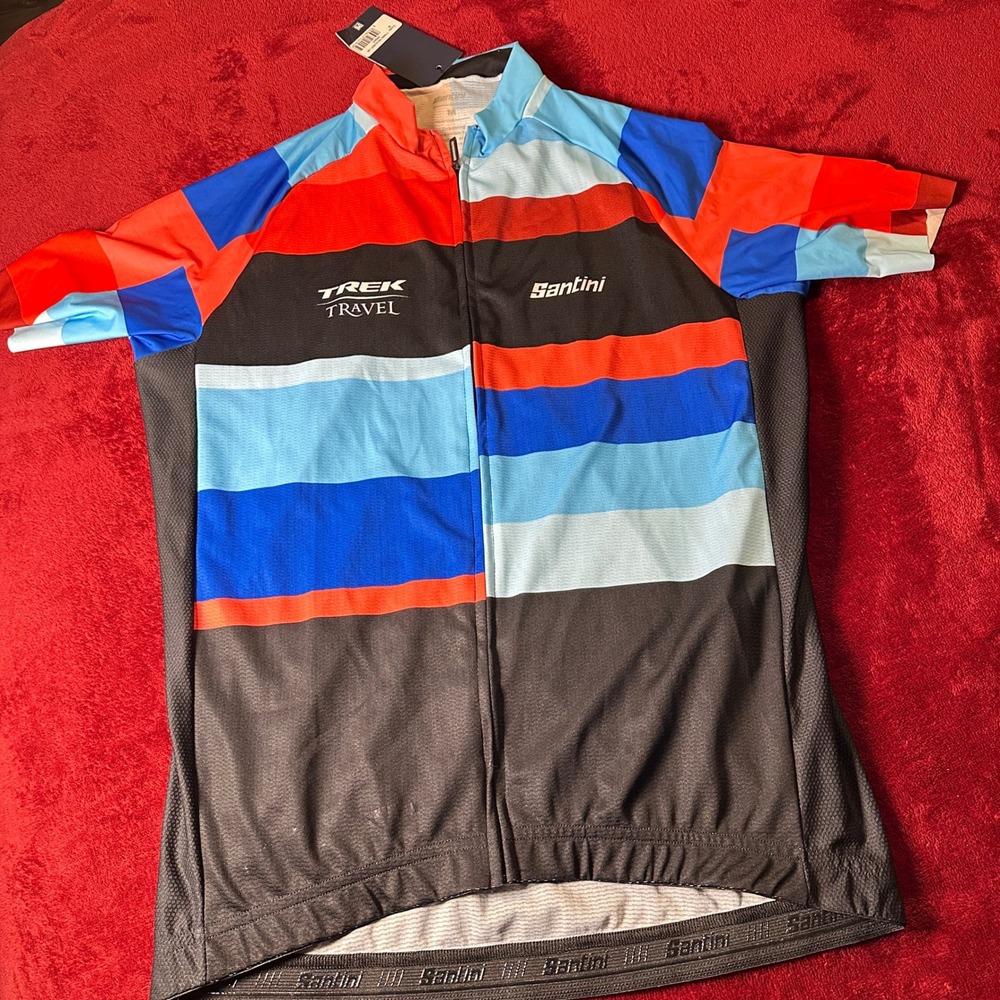 Santini Trek Travel Cycling Jersey Mens Medium NWT Made in Italy TT940L75CGUEST